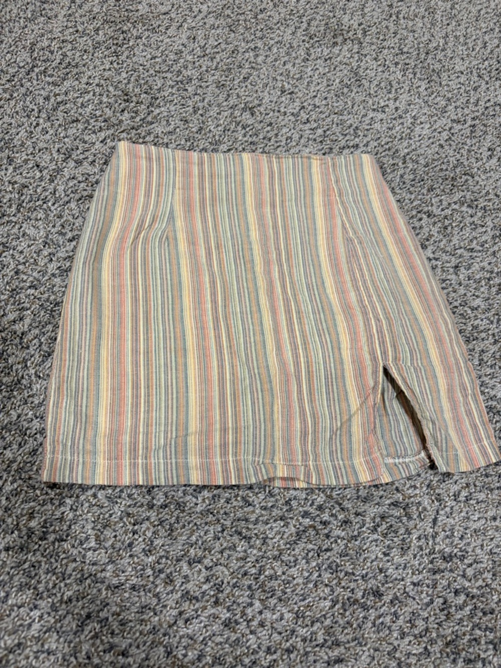 wild fable Striped Pastel Mini Skirt in Pink, Green, Blue & Cream
